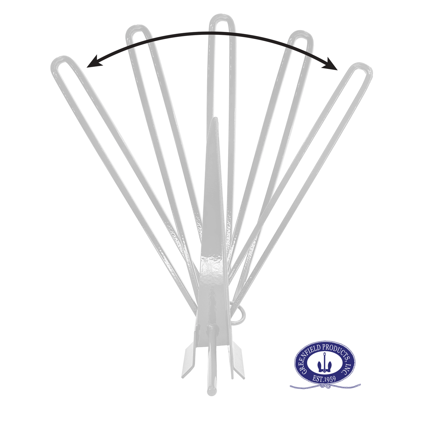 Greenfield Complete Boat Anchor Kit (Up to 16' and 24' Sizes) Comes with Fluke Anchor, Anchor Chain, Anchor Rope, Shackles. White Coated Fluke Kit. Boat Accessories Marine
