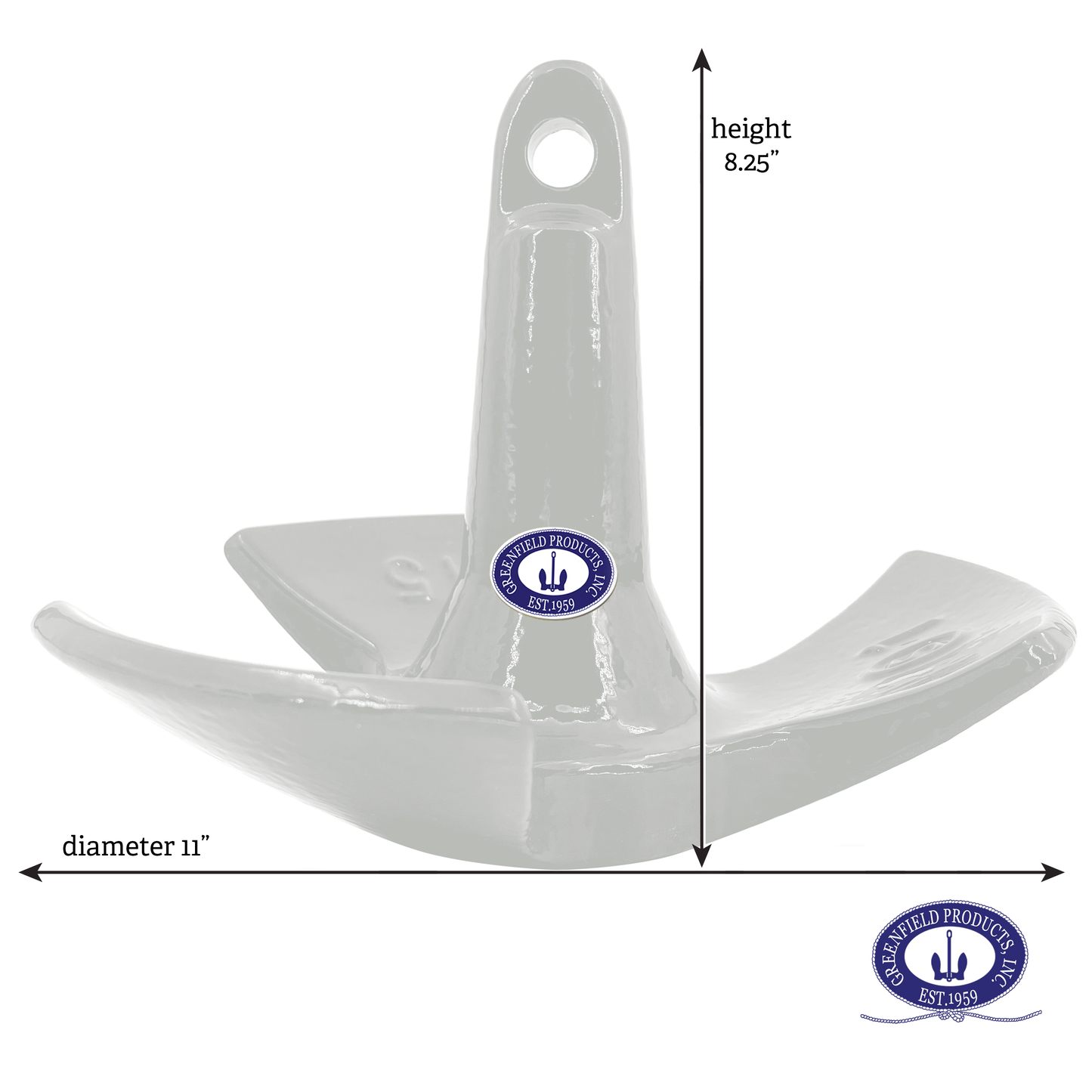 Greenfield Products - River Anchors for Boats, 15 lb Boat Anchor, USA Poly Coated Boat Anchors, Durable Pontoon Boat Anchor/Small Boat Anchor with Mushroom Anchor Design. Best for Lakes and Rivers (Copy) (Copy)
