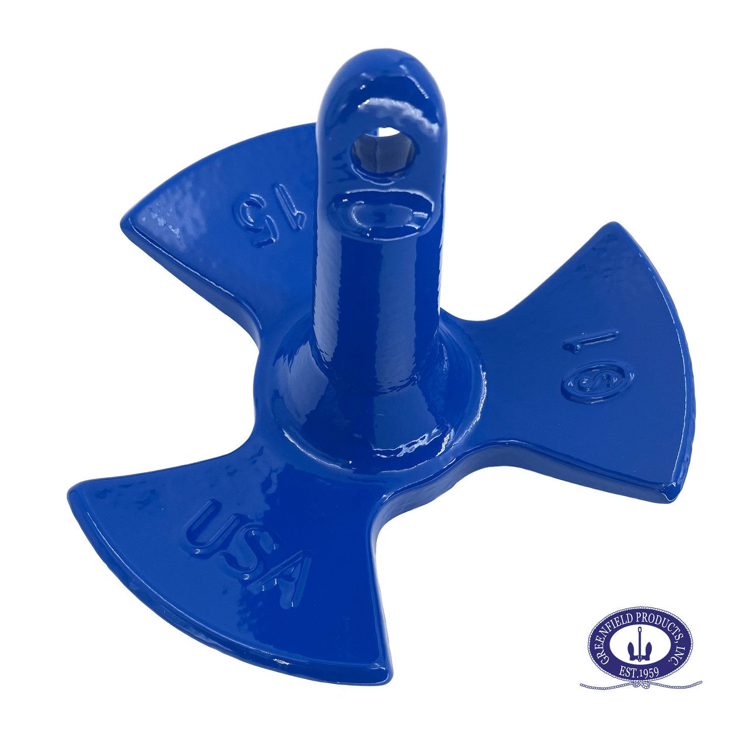 Greenfield Products - River Anchors for Boats, 15 lb Boat Anchor, USA Poly Coated Boat Anchors, Durable Pontoon Boat Anchor/Small Boat Anchor with Mushroom Anchor Design. Best for Lakes and Rivers