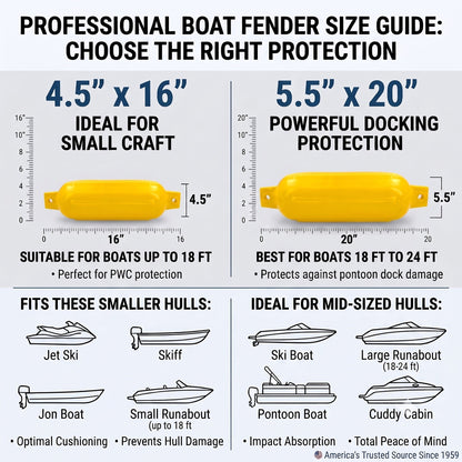 Greenfield Boat Fender Dock Kit 2-Pack with Bungee Dock Lines and Rope Locks