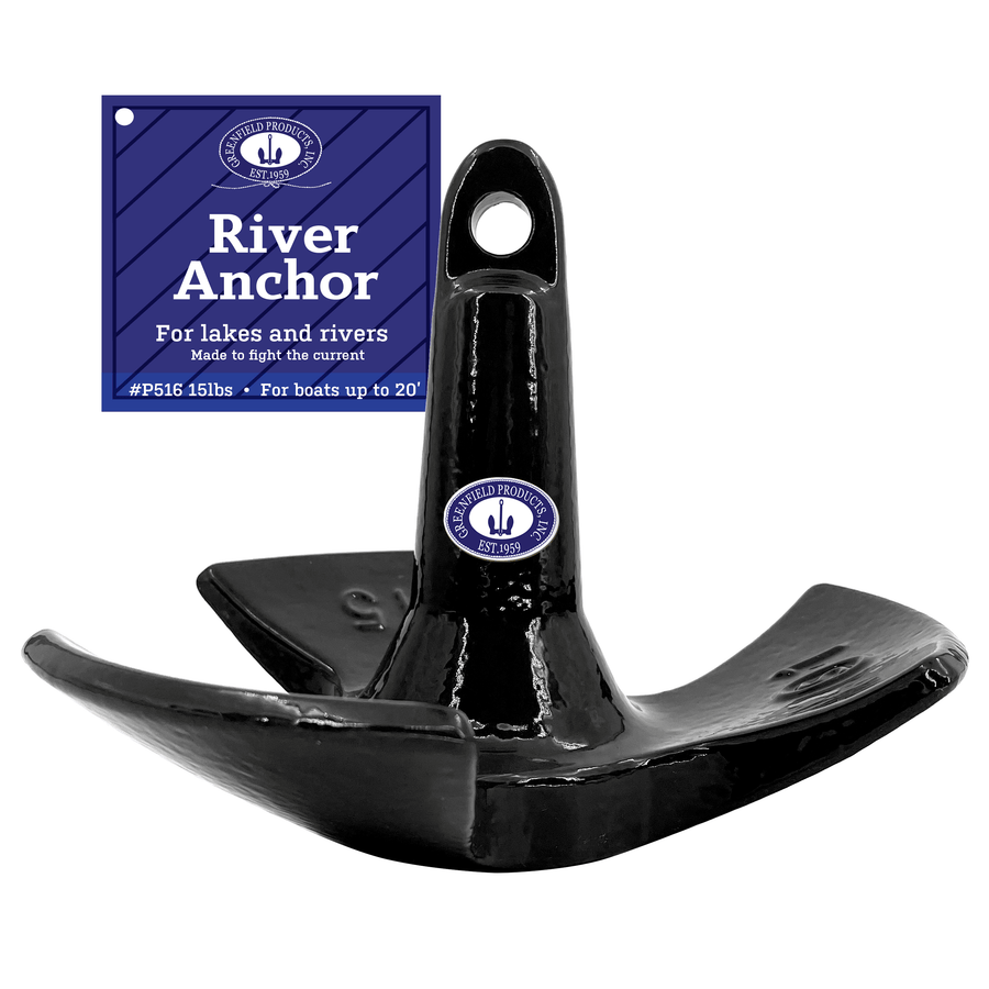 Greenfield 15 lb black river boat anchor